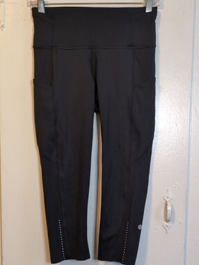 lululemon Fast and Free High Rise Crop 5 pocket leggings womens 6 (small)